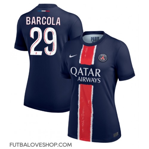 Dres Paris Saint-Germain Bradley Barcola #29 Domáci pre Ženy 2024-25 Krátky Rukáv